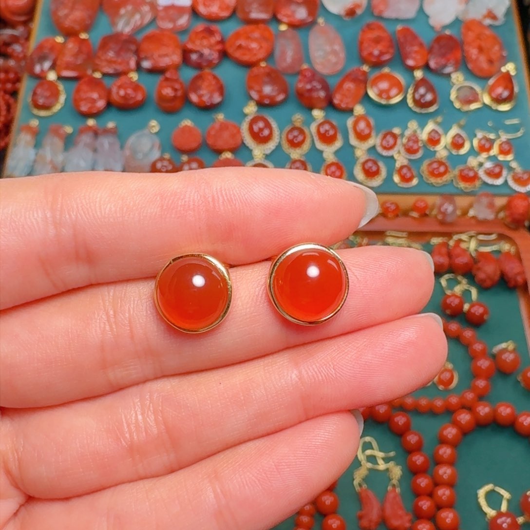 南红玛瑙南红玛瑙银S925镶嵌