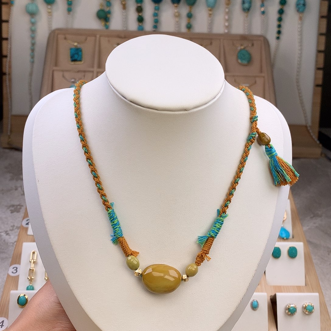 绿松石未镶嵌项链