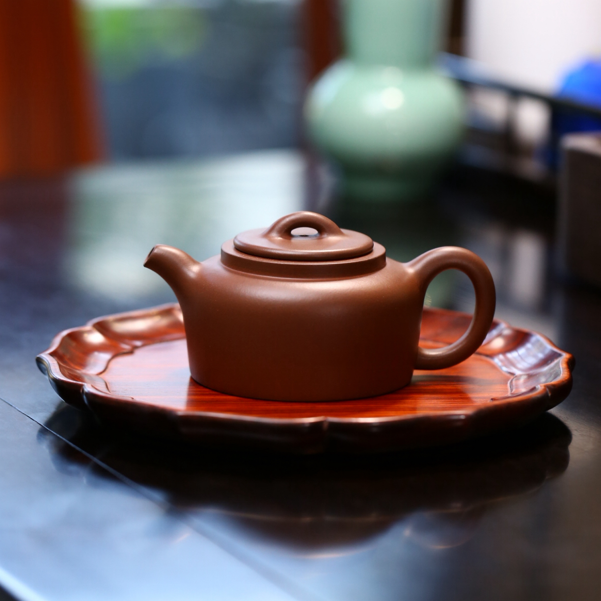 金海晶 井栏壶 原矿底槽清紫泥190cc全手工紫砂壶