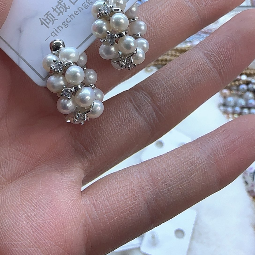 银S925镶嵌项链定制809淡水珍珠