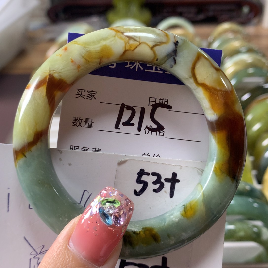 蛇纹石玉未镶嵌手镯1215