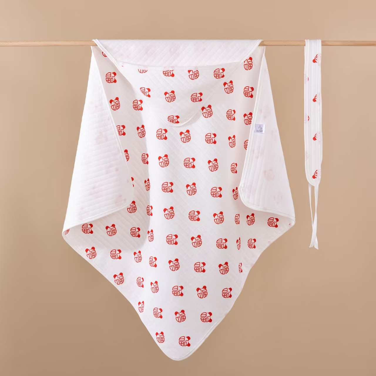 新生儿纯棉抱被春秋刚出生婴幼儿包巾保暖柔软透气裹被A类加棉