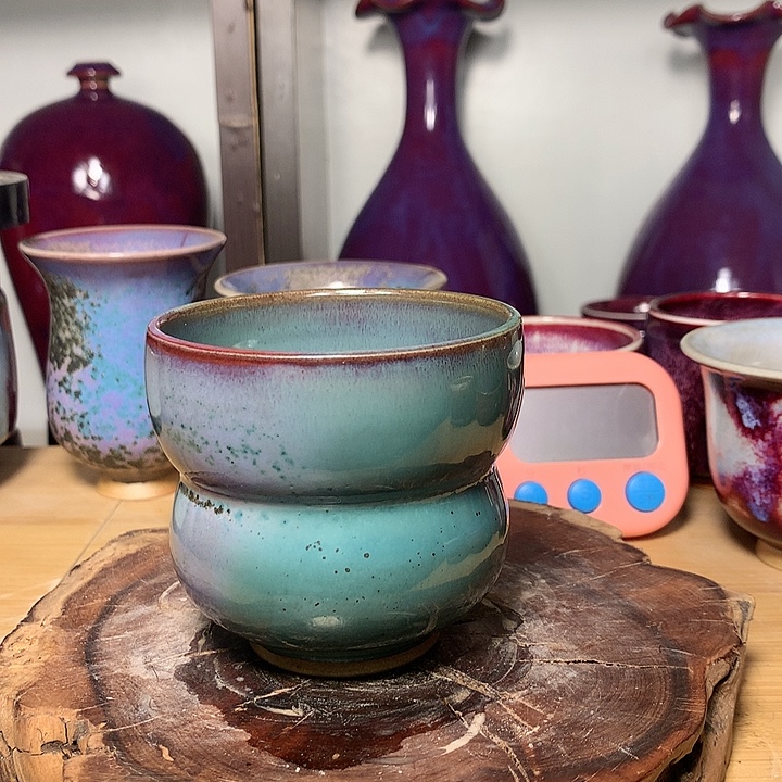 纯手工制作，钧瓷杯子钧瓷杯子