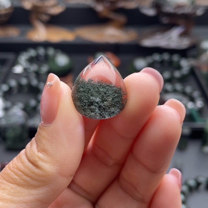 未镶嵌水晶颈饰绿幽灵聚宝盆吊坠定制