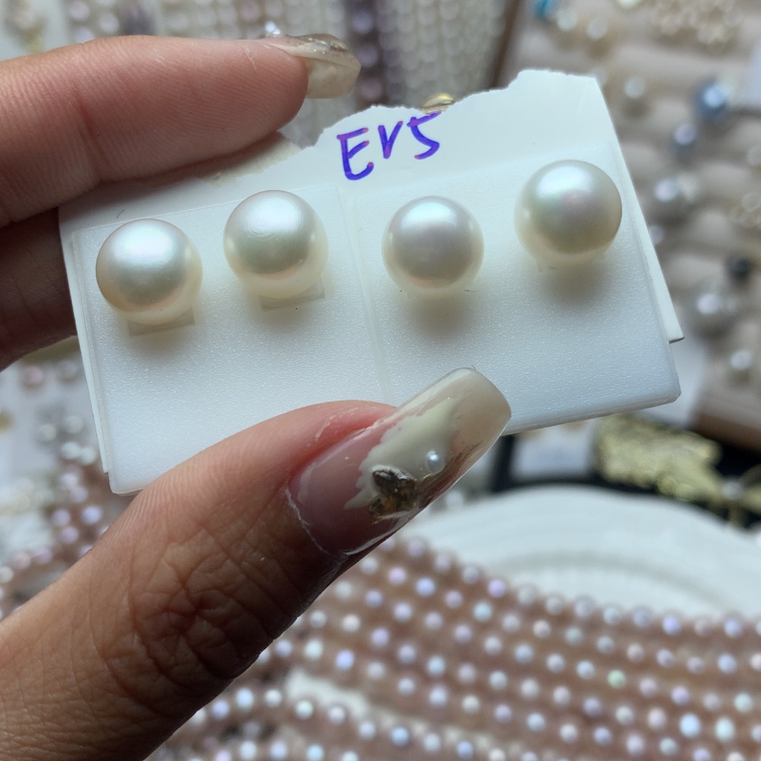 淡水珍珠10mm未镶嵌er5耳环