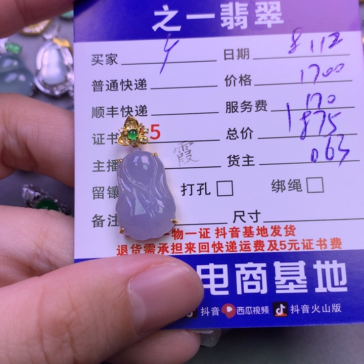 翡翠18K金镶嵌颈饰广****y
