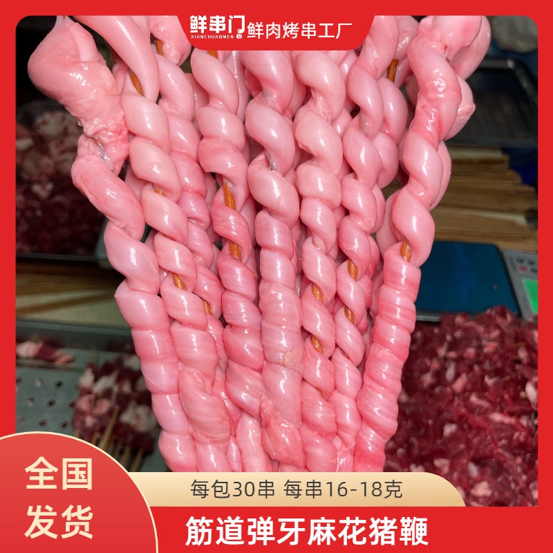 筋道弹牙烧烤必备鲜串麻花猪鞭食材正宗新鲜肉烤串半成品工厂直销