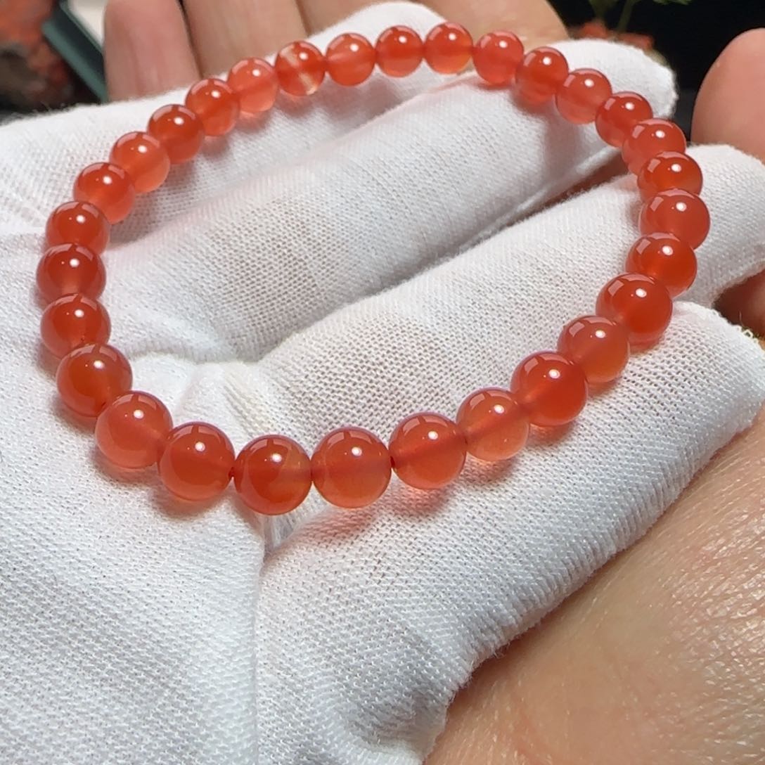 南红玛瑙冰橘单圈6+未镶嵌