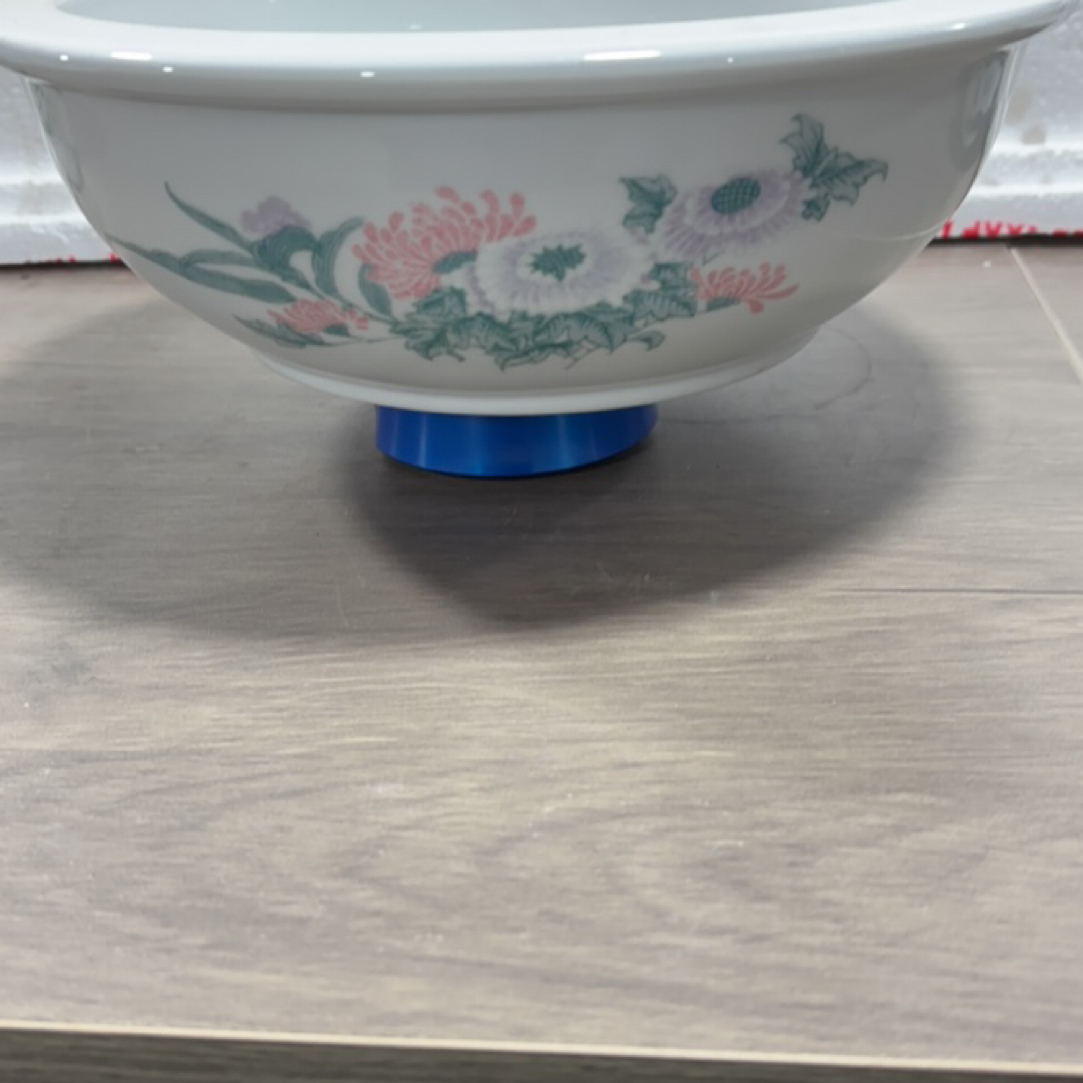 釉下五彩竹菊大品锅25cm(微瑕)