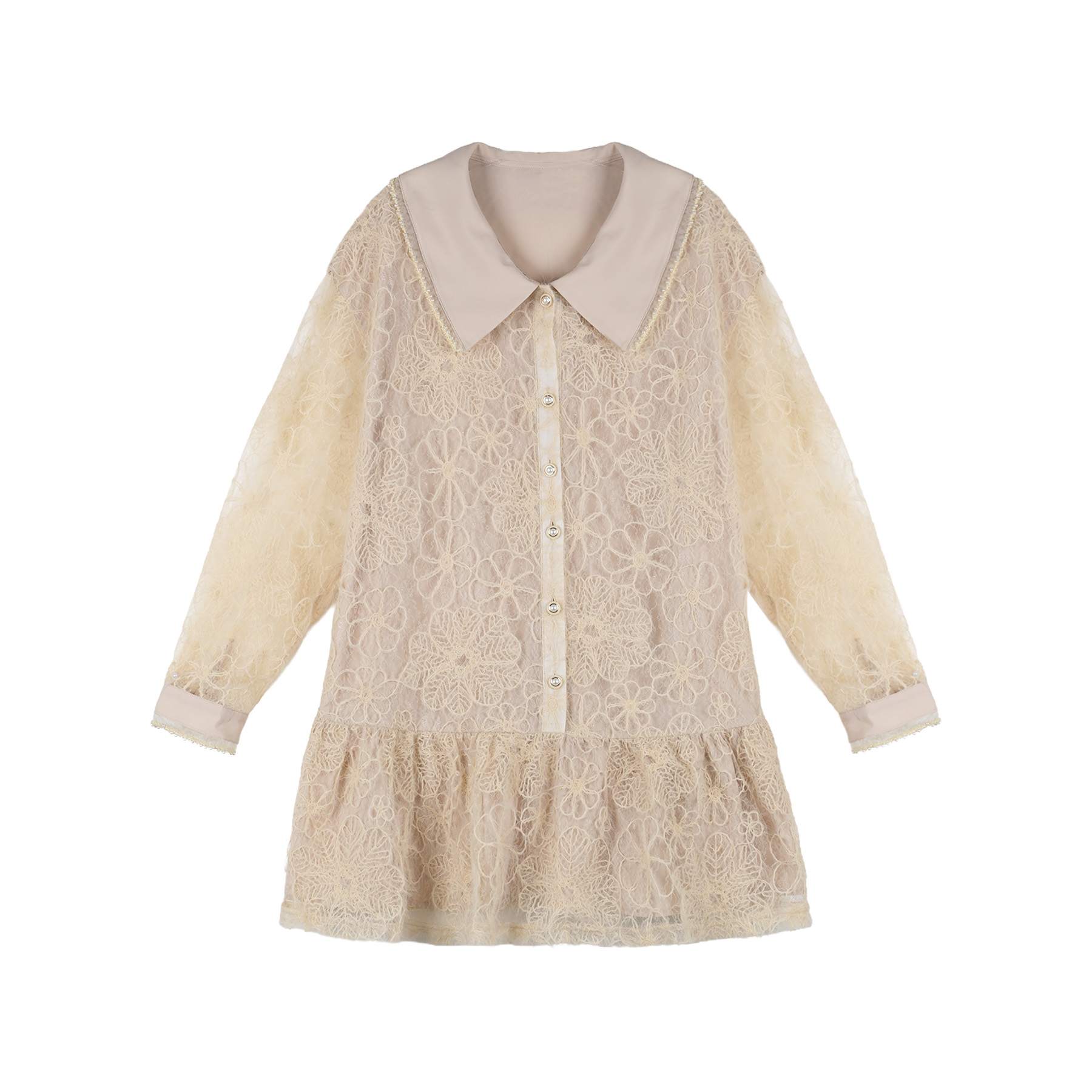 【05号】DW定制大码法式蕾丝女新款胖MM宽松显瘦连衣裙#CVC20090