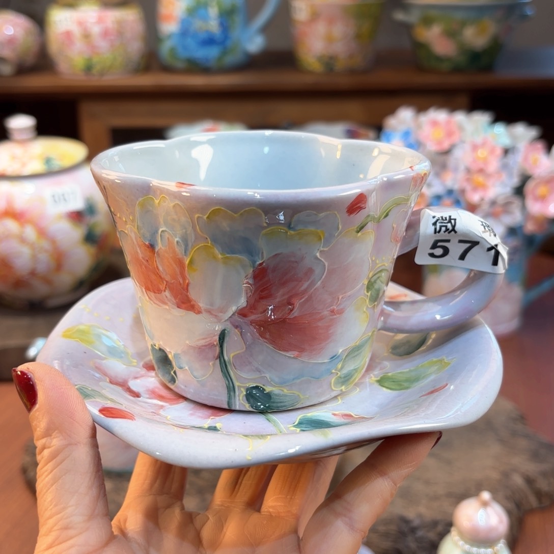 景德镇手绘高温釉下彩陶瓷茶具