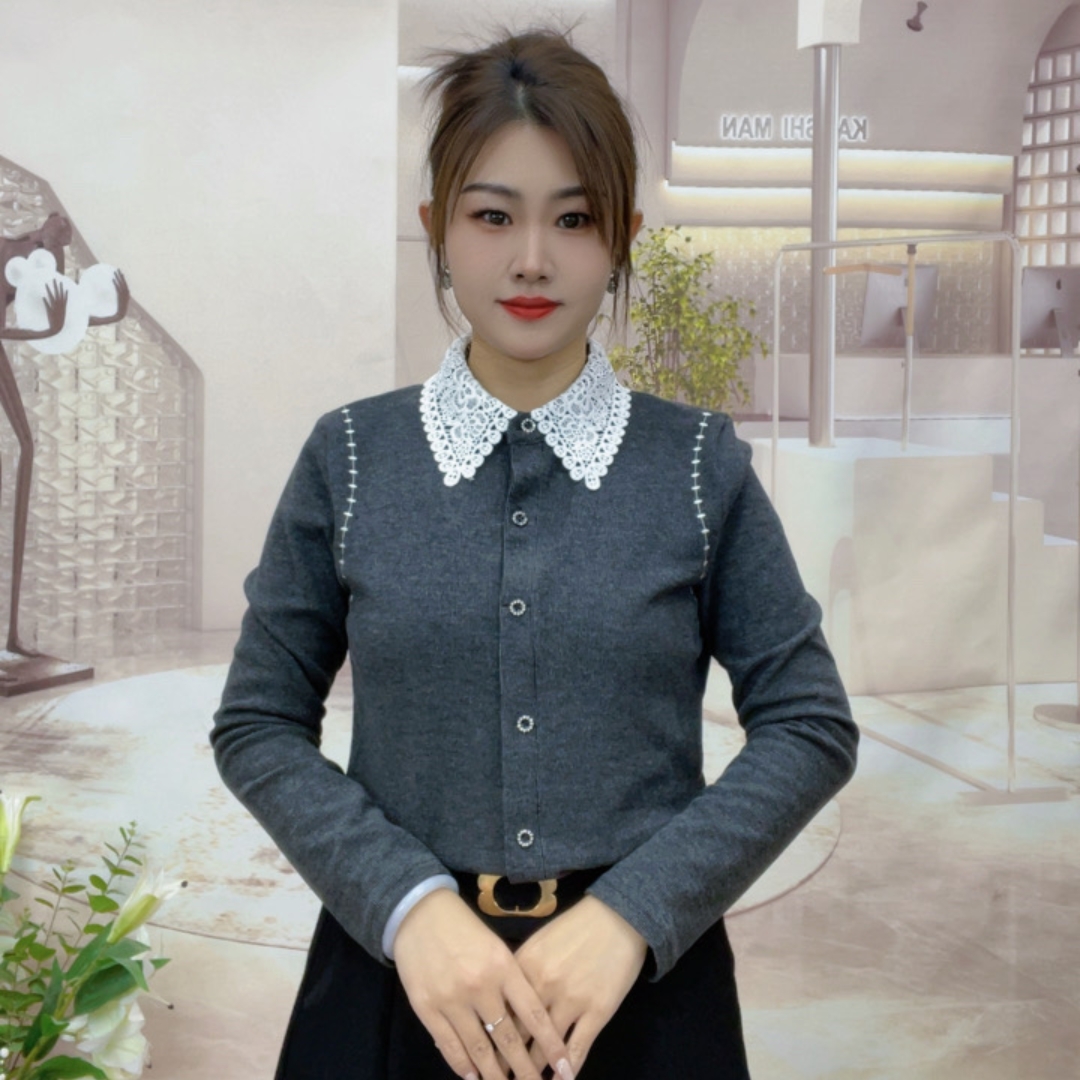 冬季新品女士上衣双面一体绒舒适弹力长袖打底衫绒衫上衣