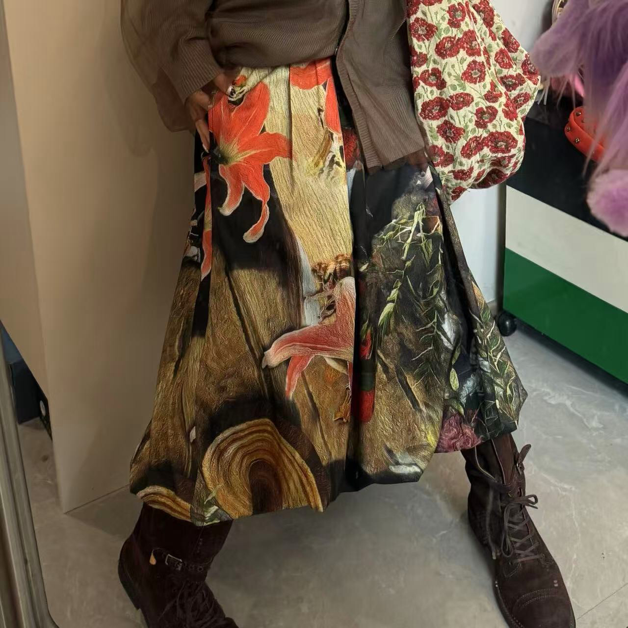 “巴黎画廊”花苞半身裙