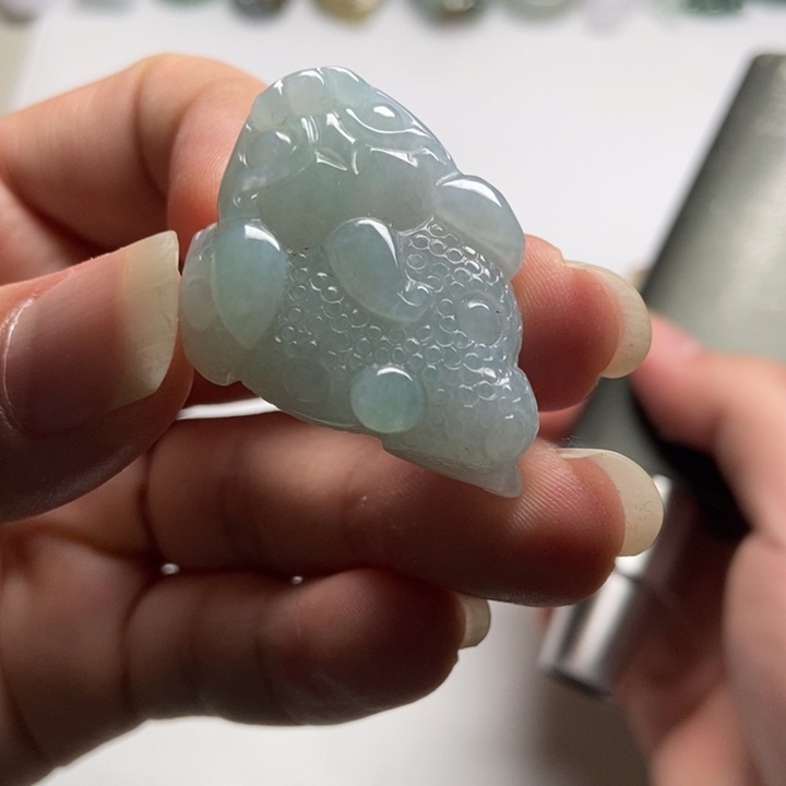 翡翠未镶嵌颈饰金蟾16