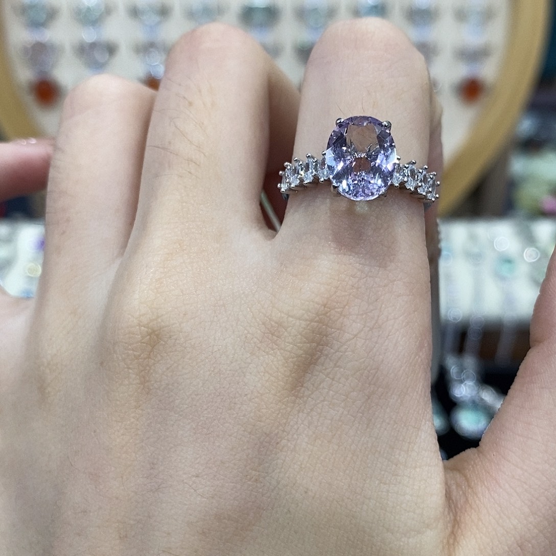 银S925镶嵌戒指紫晶
