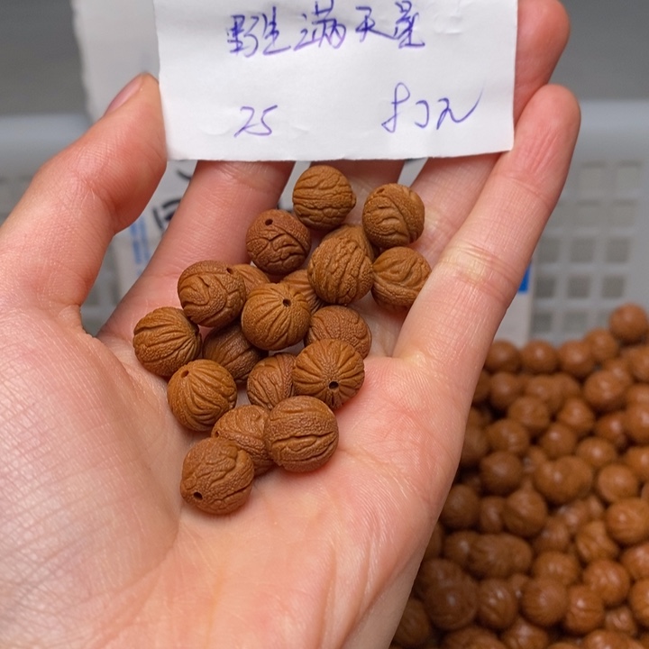 刘***圣桃核手串11mm左右野生满天星25颗（打孔）