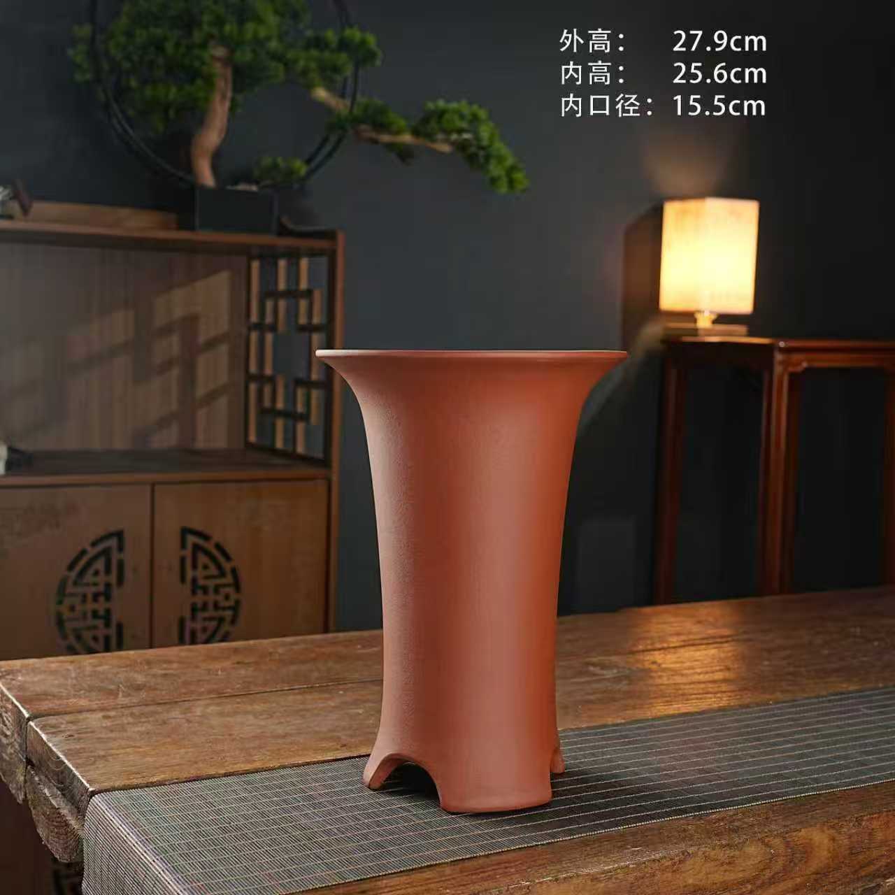 千禾紫砂宜兴精品手工原矿高温清水泥瓢口兰专用花卉绿植桌面适用