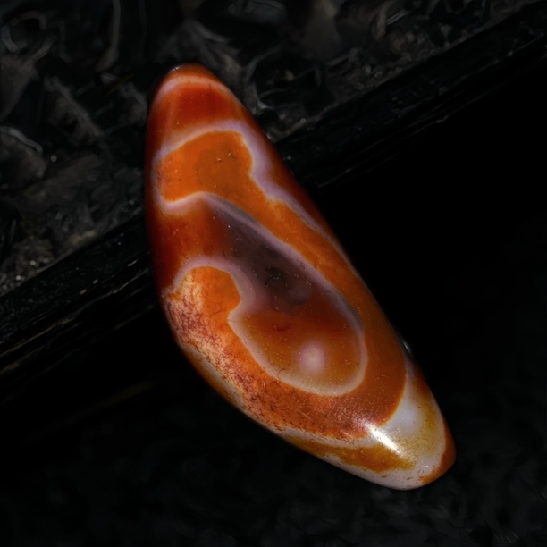 吴老至纯老料度母牛角珠精品优质天然玛瑙真品台湾一代藏天珠吊坠