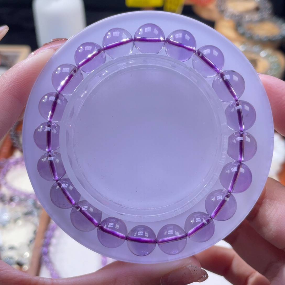 水晶手串未镶嵌紫水晶