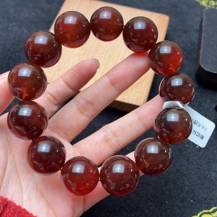 琥珀未镶嵌珠宝奇石18mm红蜜紫罗兰