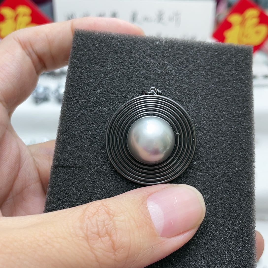 海水珍珠颈饰银S925镶嵌