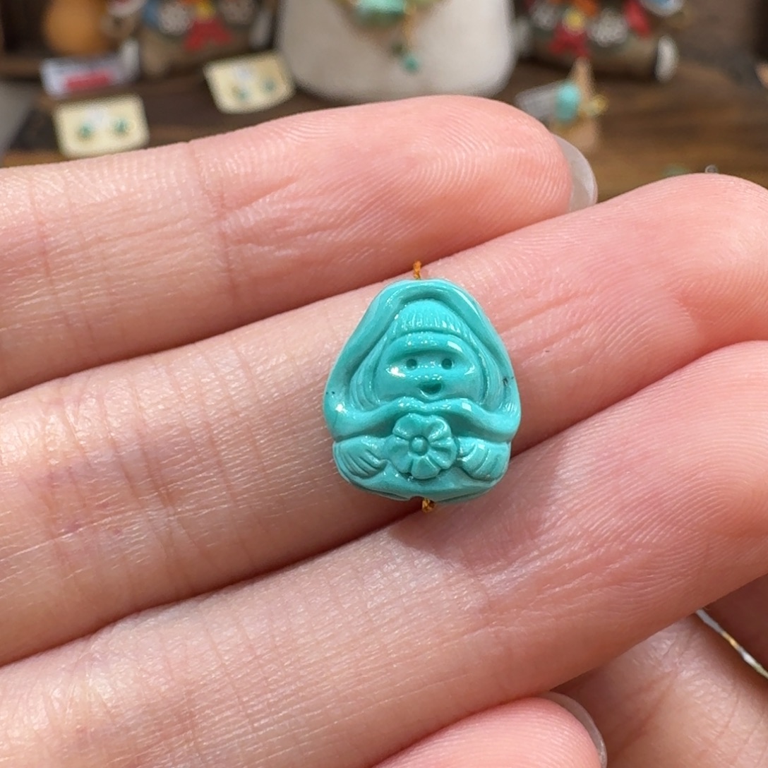 陈***桐绿松石未镶嵌珠宝半成品女巫配饰