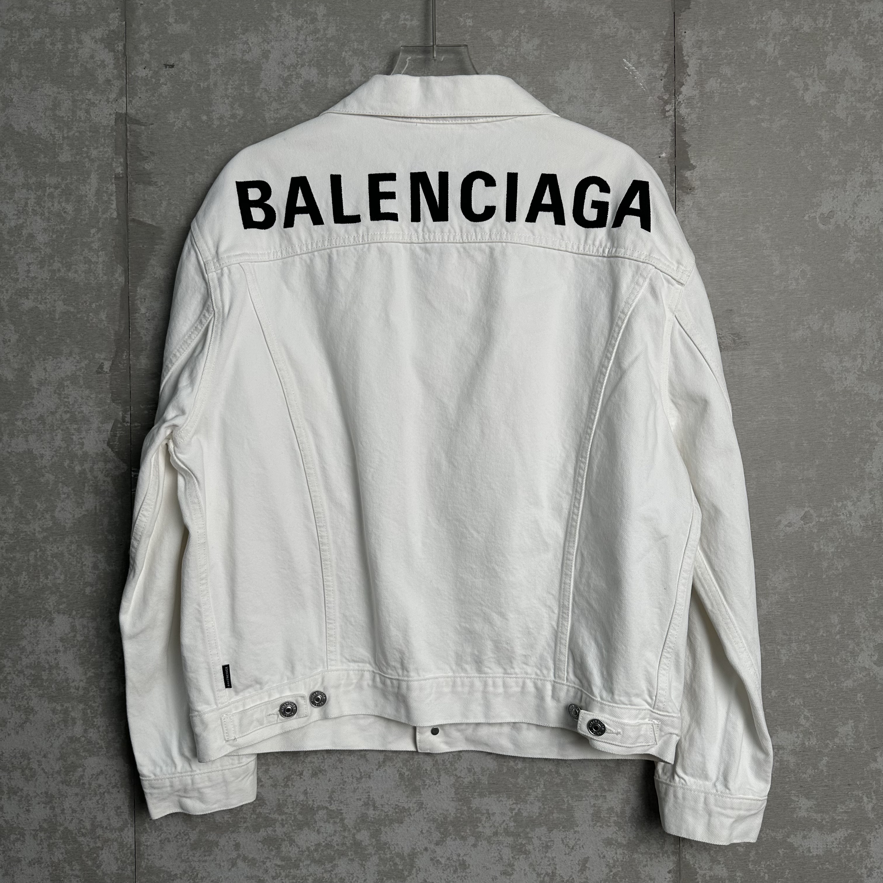 未使用 Balenciaga/巴黎世家 38*1/字母Logo牛仔外套/15461/JP