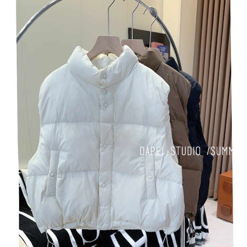 立领羽绒马甲外穿保暖冬季休闲面包羽绒服