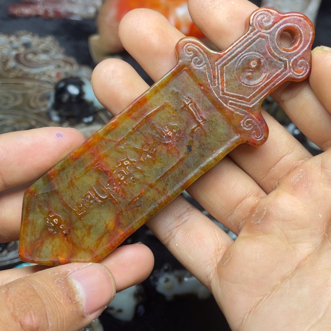 和田玉（糖玉）未镶嵌笔搁
