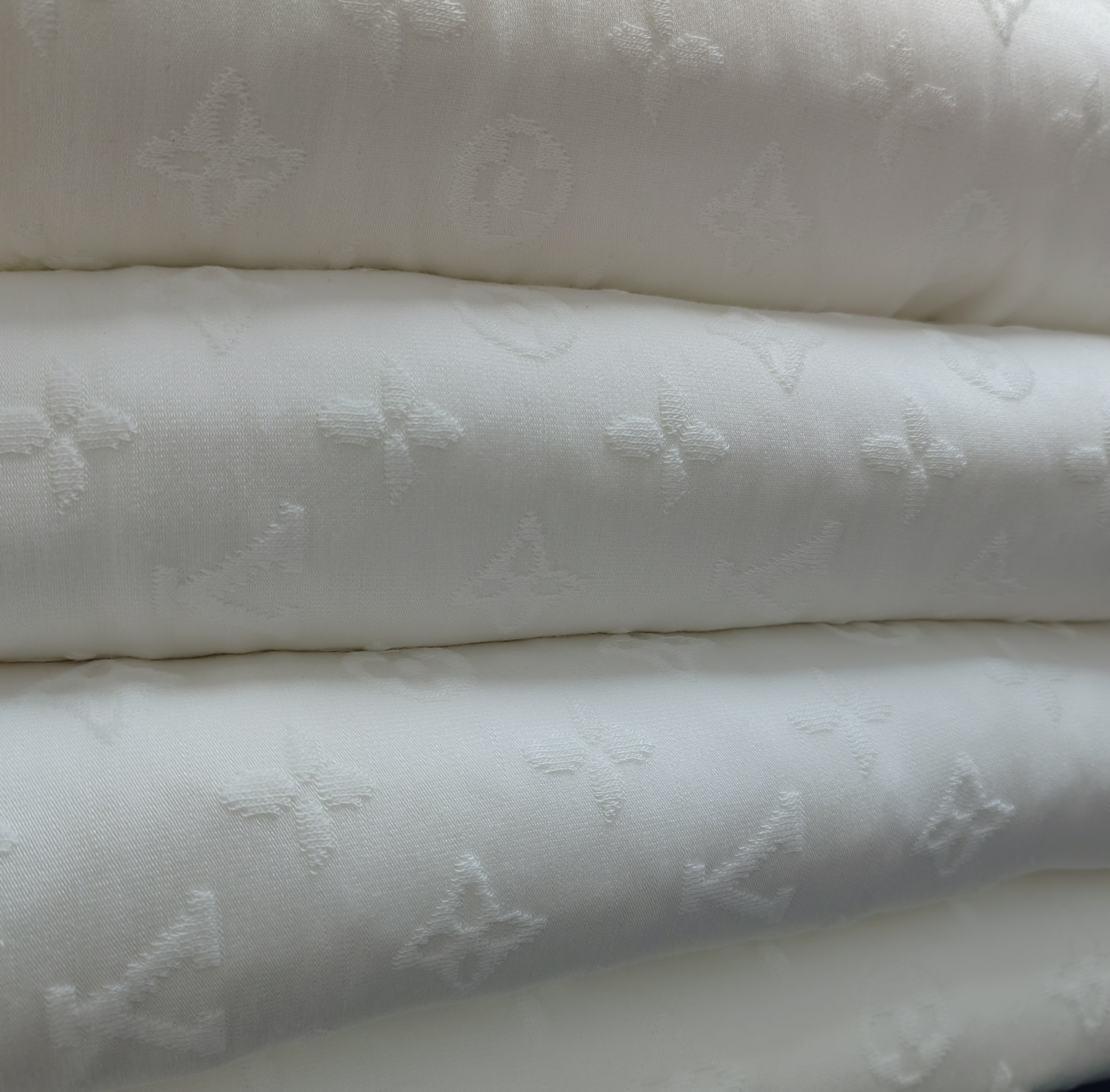 布优布艺面料--本白色蛋白提花棉