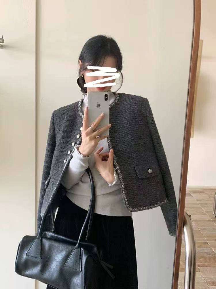 小妳XiaoNi———（冬款小香呢子外套2440132）