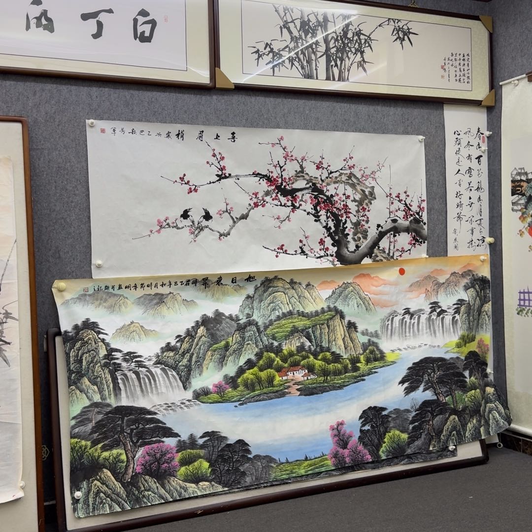 一***好国画六尺梅花画芯