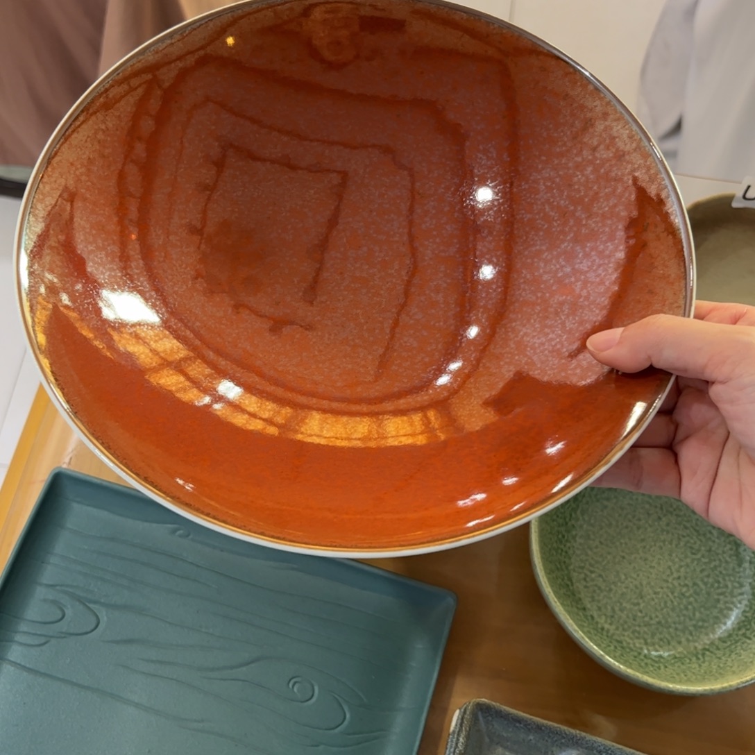 瓷景德镇粗陶复古盘碗微瑕