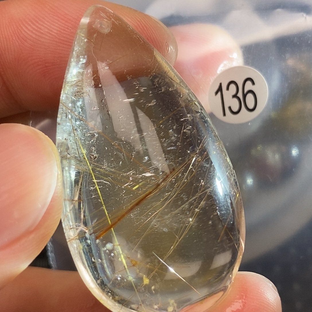 国***双水晶未镶嵌吊坠(不含链)