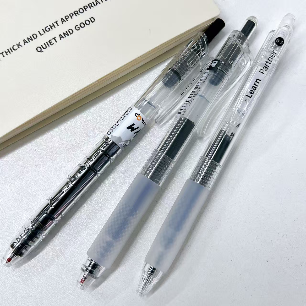 【黑墨-3支】D05透杆大容量东米宝特瓶+少年有志+巨能写