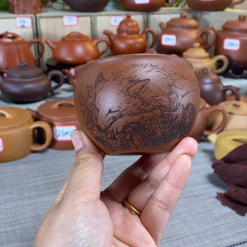 【闪购商品】紫砂茶壶降坡泥主人杯