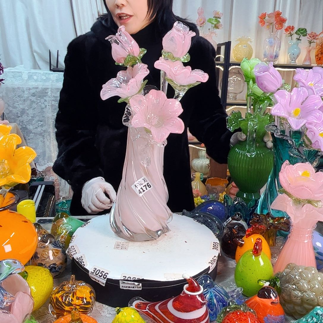 5花1瓶不完美家悦美居琉璃摆件