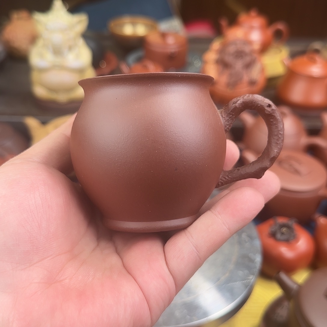 紫砂茶壶杯子紫泥