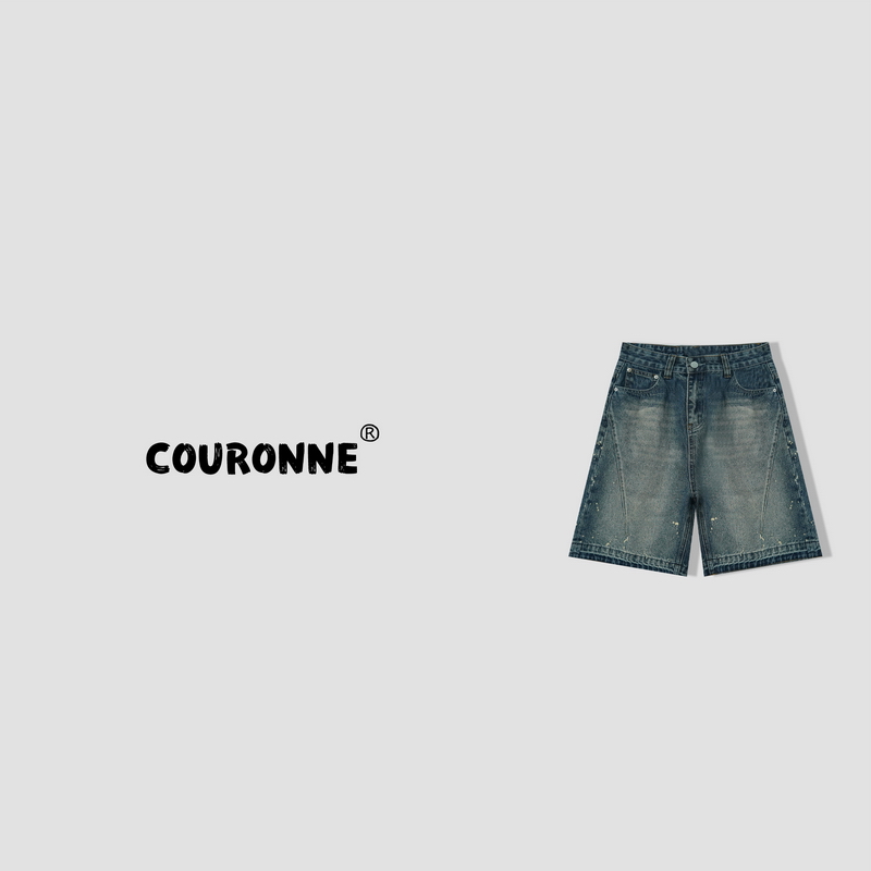 【桐桐】-春夏‘’木栀‘’松弛有度慵懒百搭牛仔短裤34245