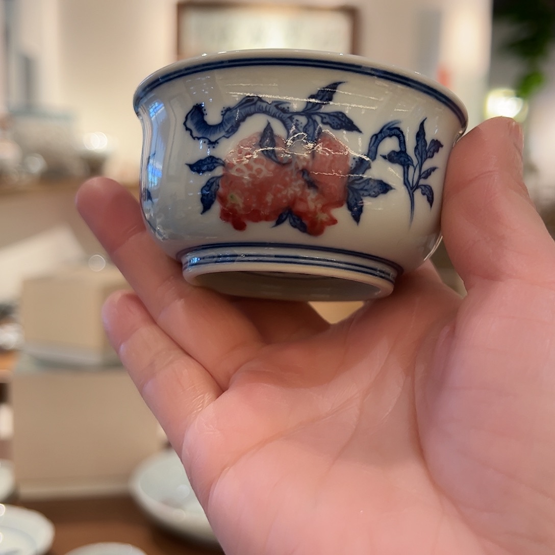 微瑕臻玉古坊原矿青花釉里红