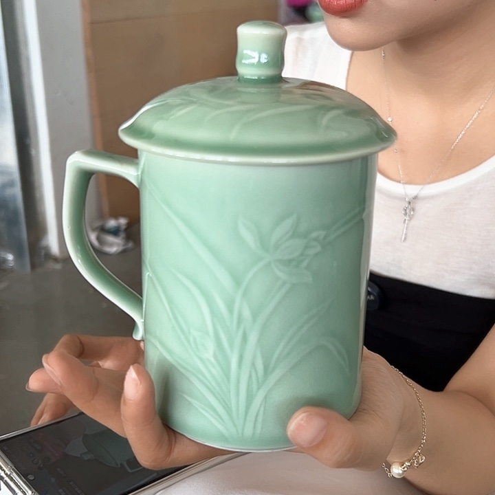 龙泉云间青瓷小米茶器