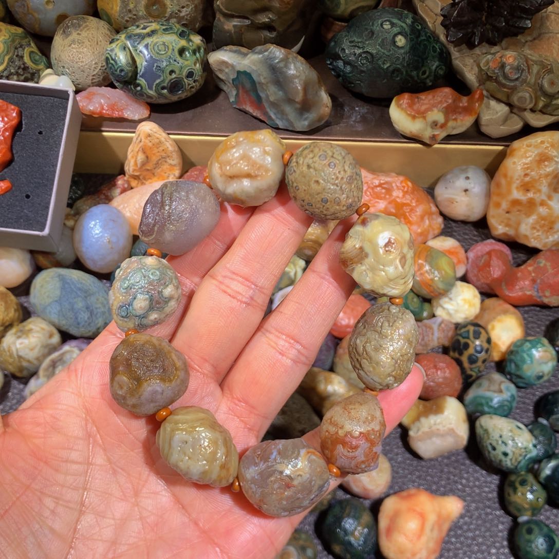 石材阿拉善眼睛石手串