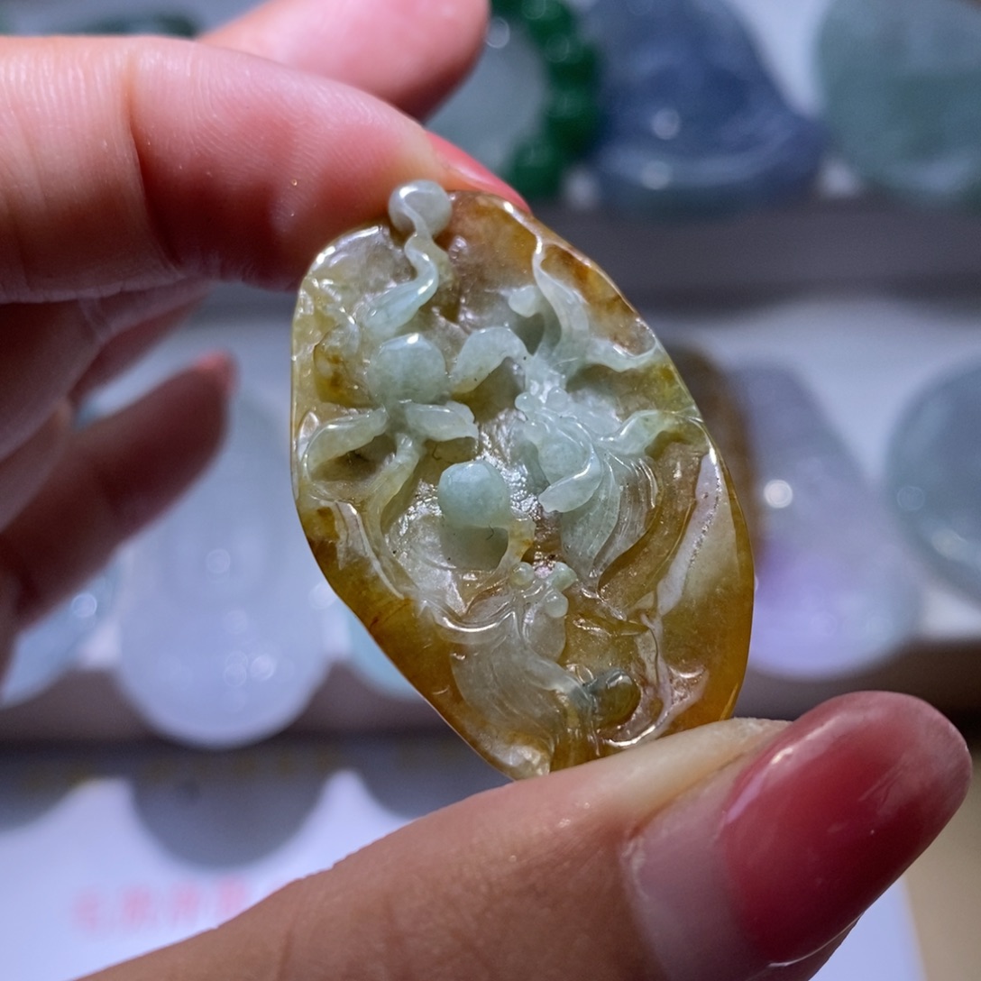 【闪购商品】翡翠未镶嵌颈饰鱼