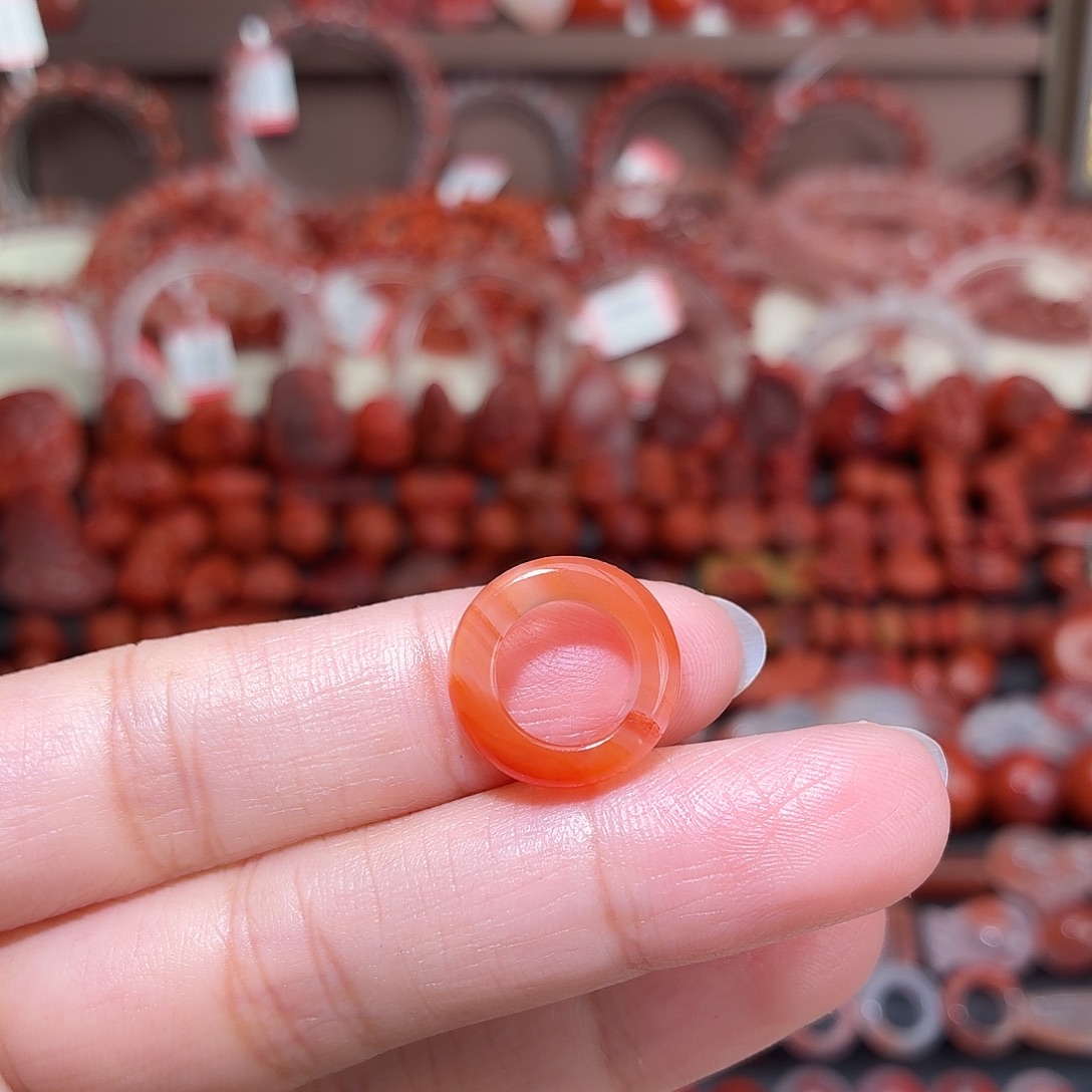 南红玛瑙未镶嵌颈饰跑环9+