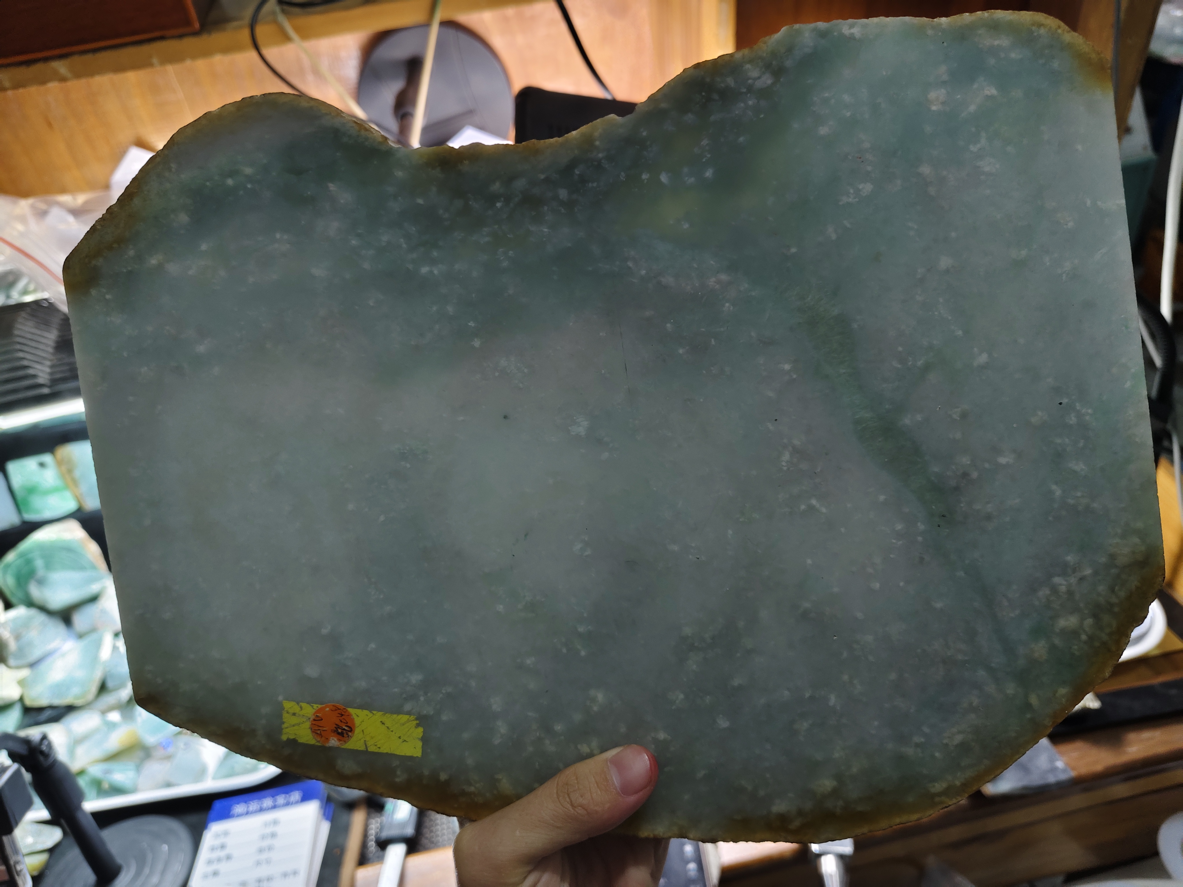 缅甸翡翠珠子手镯大板料