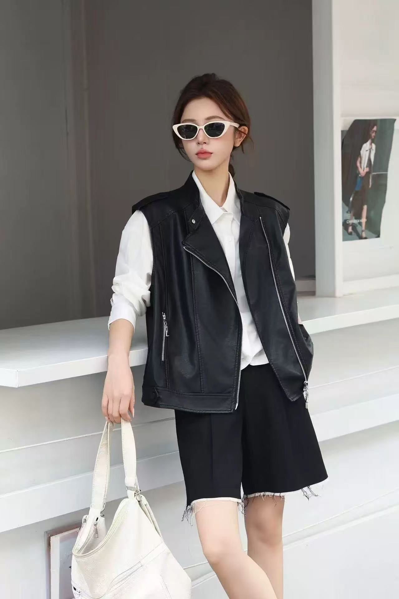 新品高级感2025春秋新款大气时尚百搭洋气显瘦宽松马甲外套女