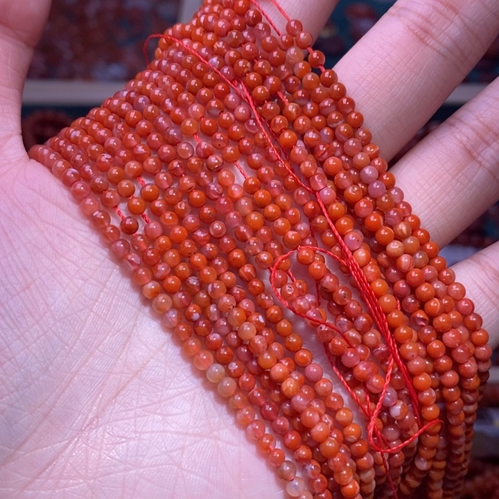 南红玛瑙手链未镶嵌3m火焰多圈随机一条