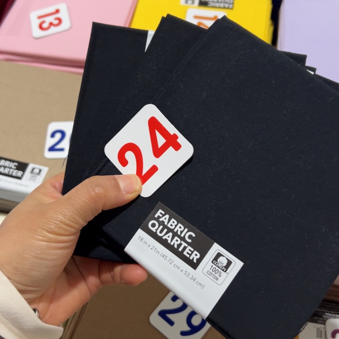 棉3片纯棉原单小布块45.50厘米一片黑色