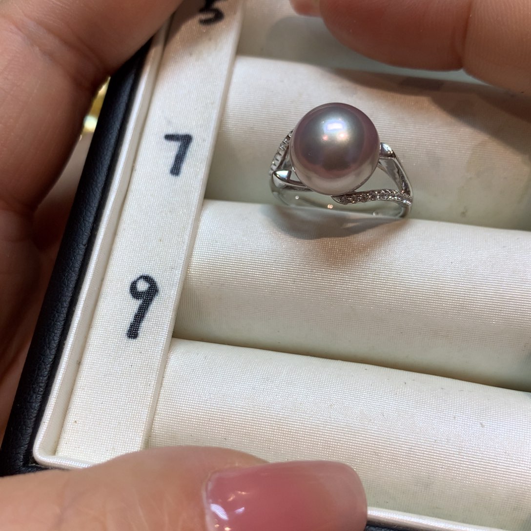 淡水珍珠戒指银S925镶嵌