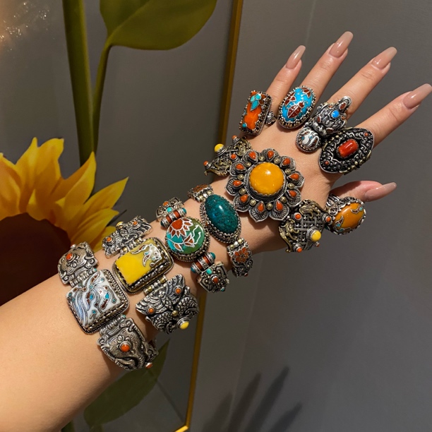 合金吊坠 国外原创设计饰品 纯手工饰品高级复古藏式风格